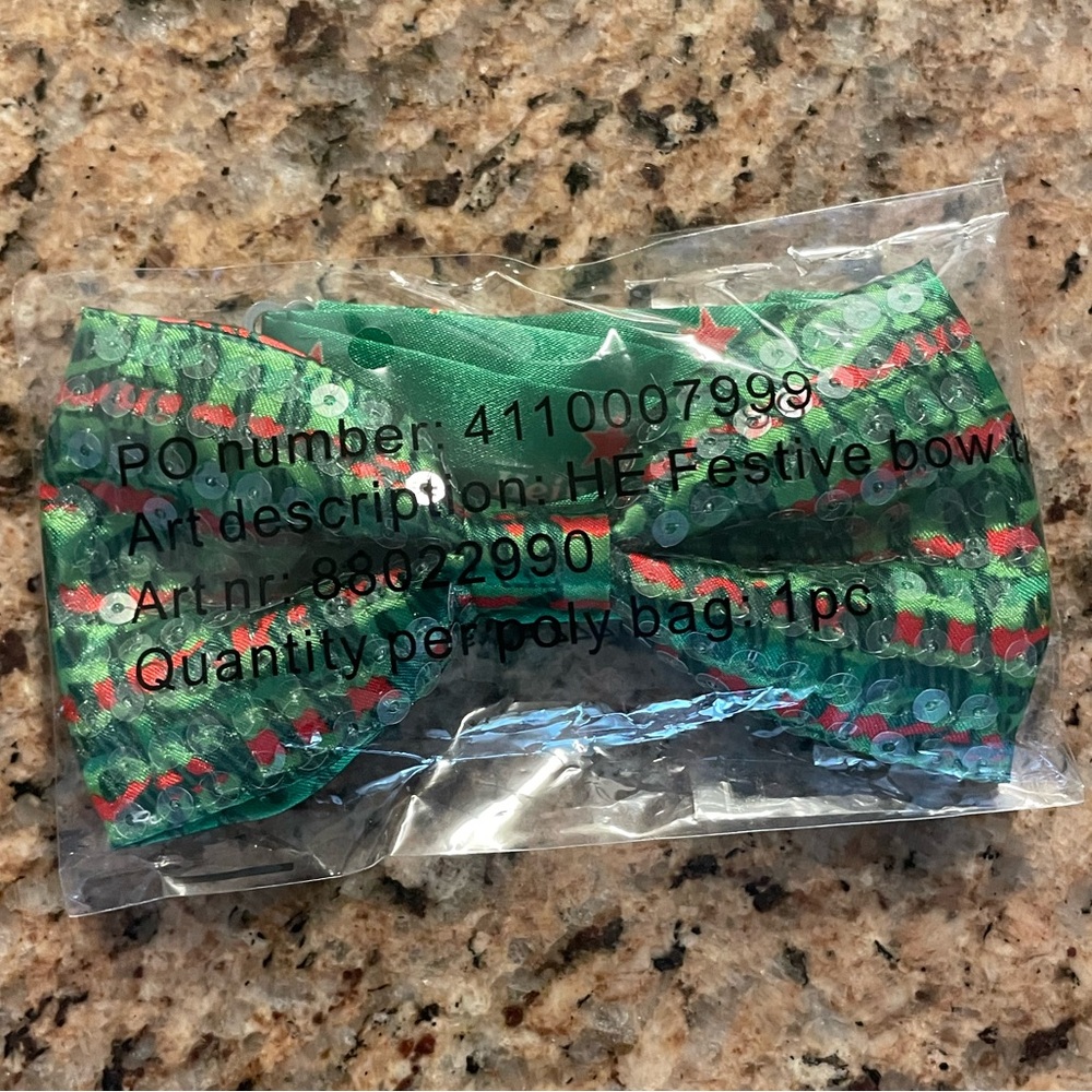 Heineken Festive Green and Red Bow tie